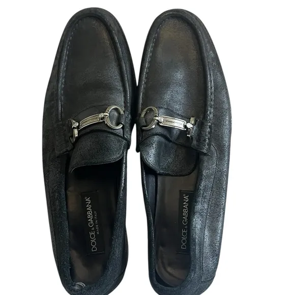 Dolce &amp; Gabbana Men's Black Loafers, pre-owned