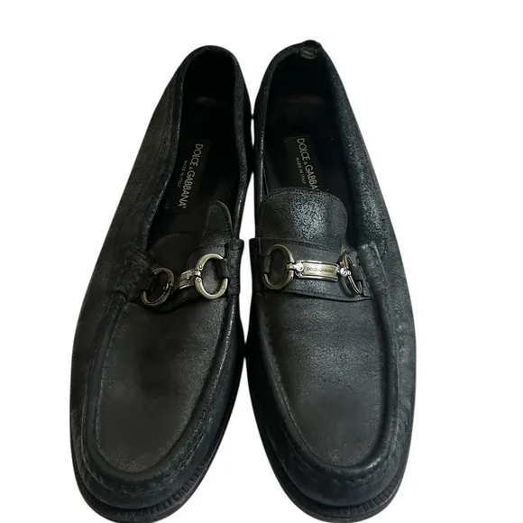 Dolce &amp; Gabbana Men's Black Loafers, pre-owned
