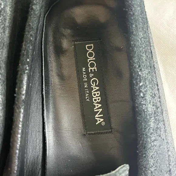Dolce &amp; Gabbana Men's Black Loafers, pre-owned