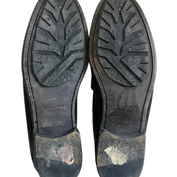 Dolce &amp; Gabbana Men's Black Loafers, pre-owned