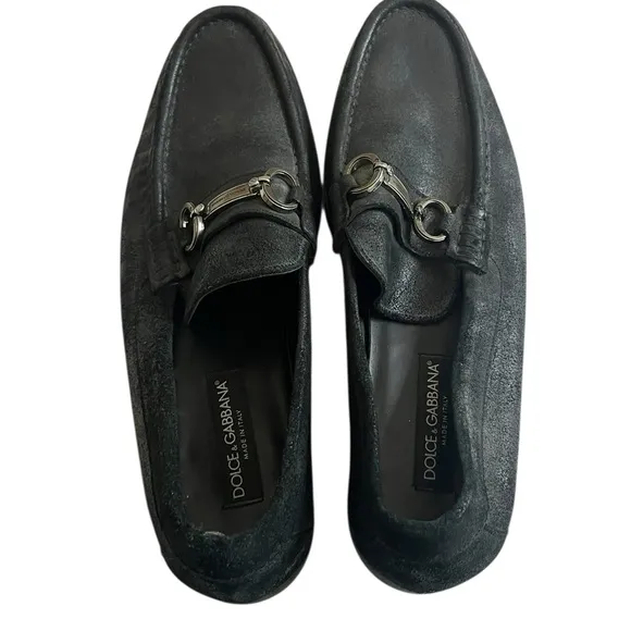 Dolce &amp; Gabbana Men's Black Loafers, pre-owned