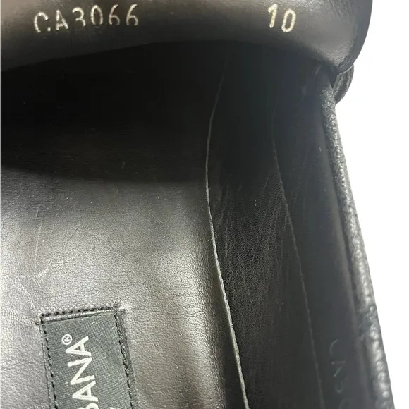 Dolce &amp; Gabbana Men's Black Loafers, pre-owned
