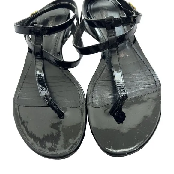 Dolce &amp; Gabbana Patent Sandals in Black
