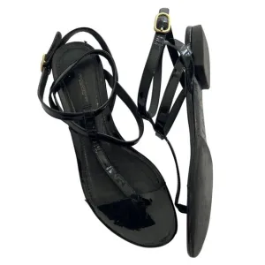Dolce &amp; Gabbana Patent Sandals in Black