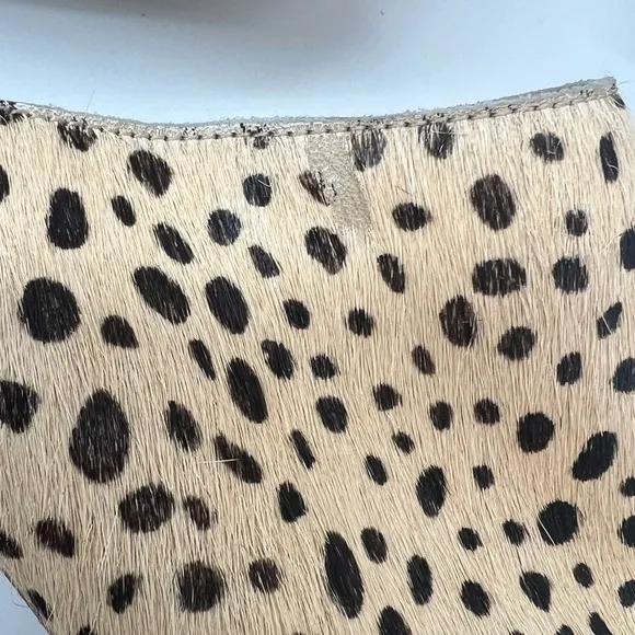 Dolce Vita Cinda Leopard Print Calf Hair Pointed Toe Mules Stiletto Heel 10 Ten