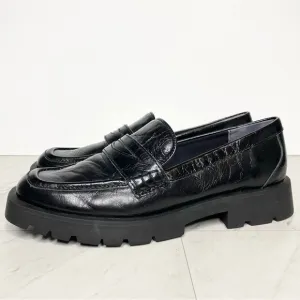 Dolce Vita Elias Black Leather Square Toe Loafer 8