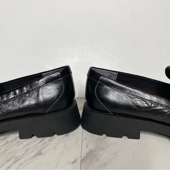 Dolce Vita Elias Black Leather Square Toe Loafer 8