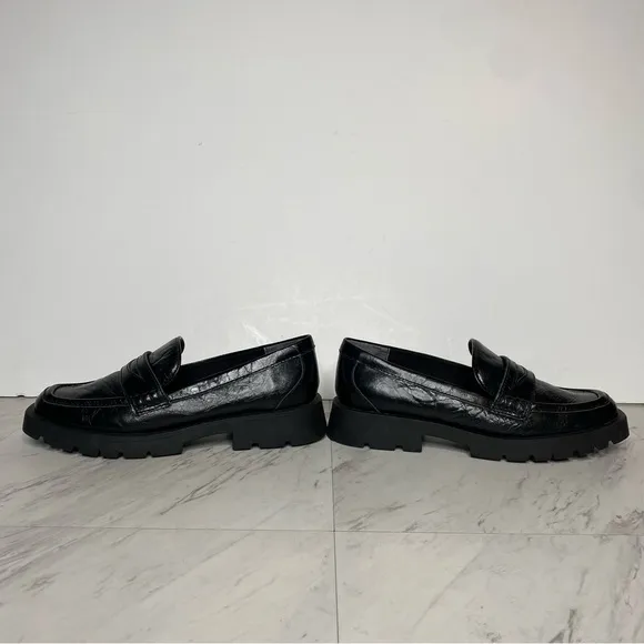 Dolce Vita Elias Black Leather Square Toe Loafer 8