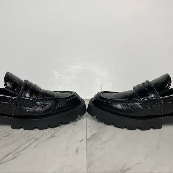 Dolce Vita Elias Black Leather Square Toe Loafer 8