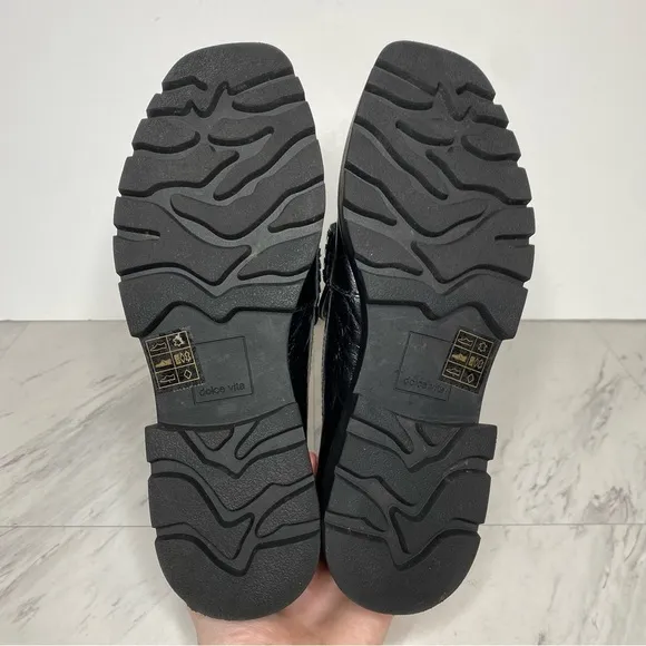 Dolce Vita Elias Black Leather Square Toe Loafer 8