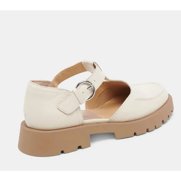 Dolce Vita Emilio Flats Cream Crinkle Patent Leather  7.5 NEW in Box Mary Jane
