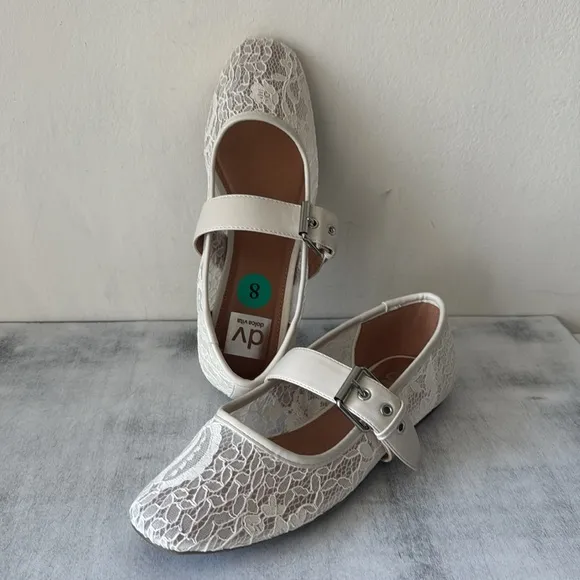Dolce Vita Lace Flats Ivory Sz. 8