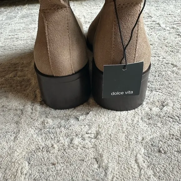 Dolce Vita Waterproof Leather or Suede Boots Linny H20 Brown Size - 8