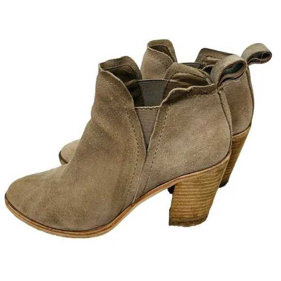 Dolce Vita Western Leather Boots Y2K Ankle Booties Sz 7.5