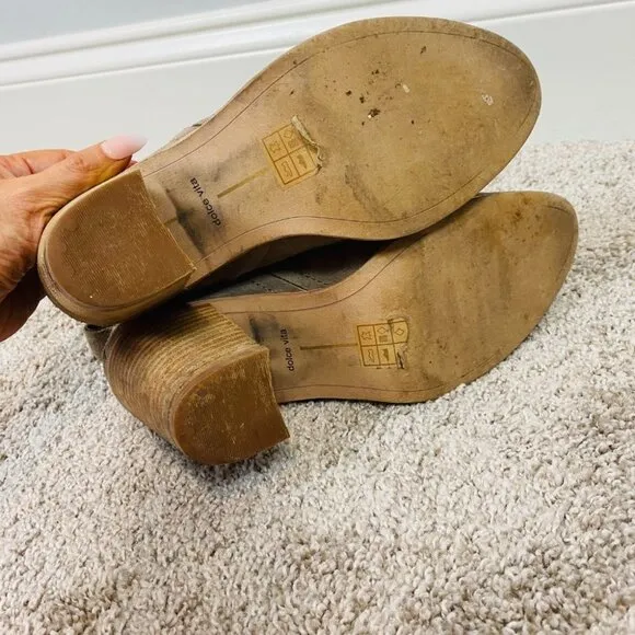 Dolce Vita Western Leather Boots Y2K Ankle Booties Sz 7.5