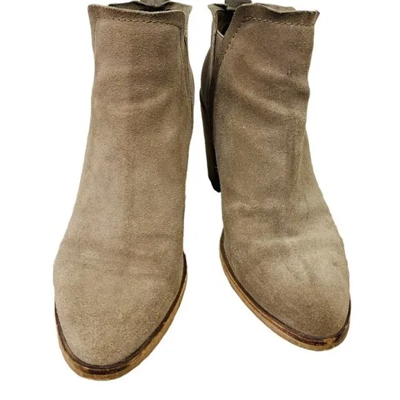 Dolce Vita Western Leather Boots Y2K Ankle Booties Sz 7.5