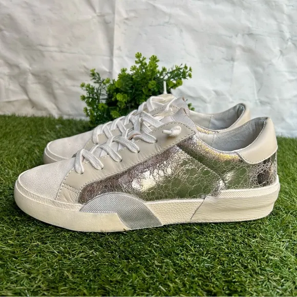 Dolce vita Zina Sneakers Chrome DistressedLeather 7.5 gently used
