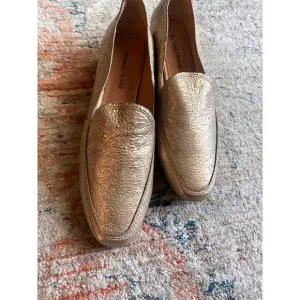 Donald J Pliner Metallic Gold Loafers