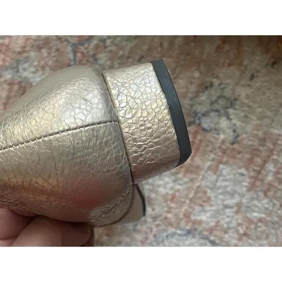 Donald J Pliner Metallic Gold Loafers