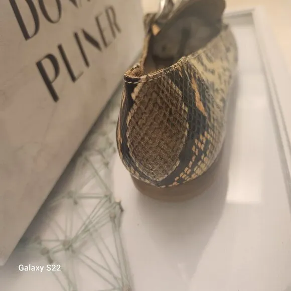 Donald J. Pliner Snakeskin &quot;Metallic Mini Viper Lemon&quot;. NIB. Size EU 37/US 7