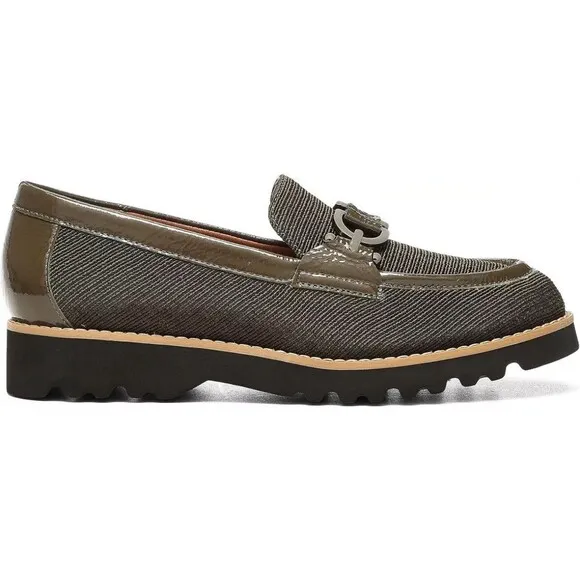Donald Pliner Women's Size 7 Green Clio Loafers, Slip-On Shoes, Comfortable