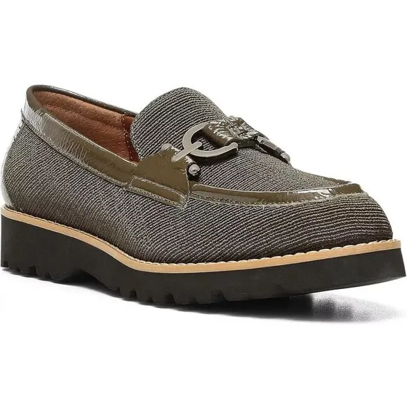 Donald Pliner Women's Size 7 Green Clio Loafers, Slip-On Shoes, Comfortable