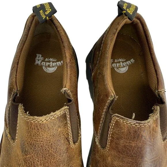 Dr. Doc Martens Maclean comfort Slip On Brown Leather Loafers Mens Size 10