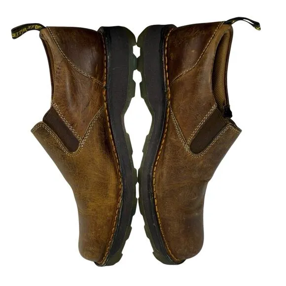Dr. Doc Martens Maclean comfort Slip On Brown Leather Loafers Mens Size 10