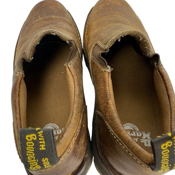 Dr. Doc Martens Maclean comfort Slip On Brown Leather Loafers Mens Size 10