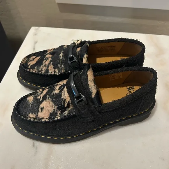 Dr. Martens Adrian Snaffle Pony Hair Loafers Black Size Men’s 9 Brand New