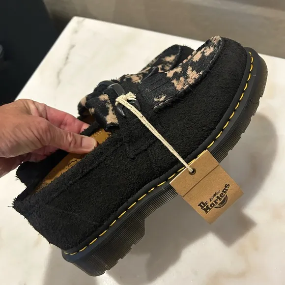 Dr. Martens Adrian Snaffle Pony Hair Loafers Black Size Men’s 9 Brand New