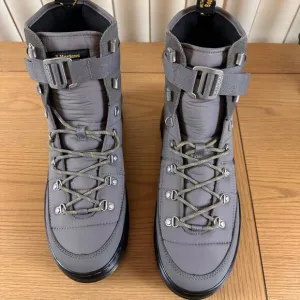 Dr. Martens Size 13 Grey Quilted Padded Hiking Boots Strap