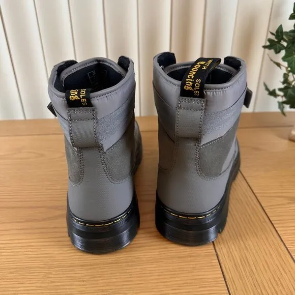 Dr. Martens Size 13 Grey Quilted Padded Hiking Boots Strap