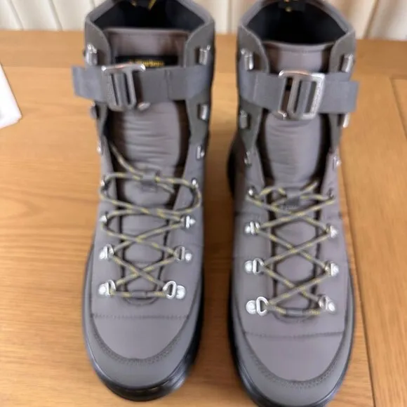 Dr. Martens Size 13 Grey Quilted Padded Hiking Boots Strap