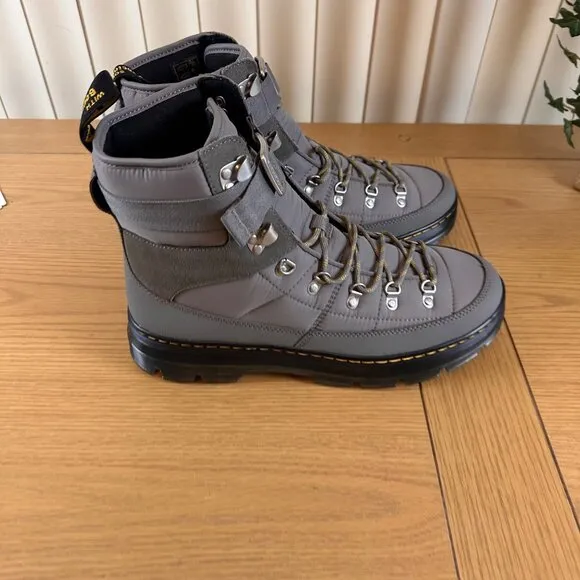 Dr. Martens Size 13 Grey Quilted Padded Hiking Boots Strap