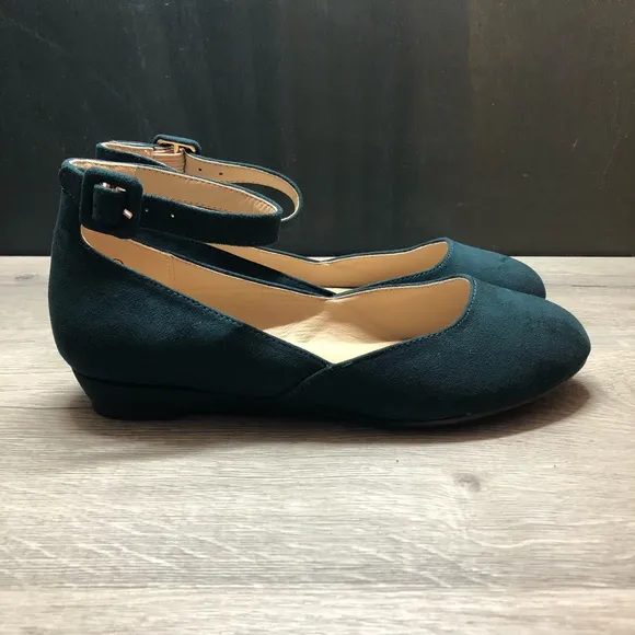 DREAM PAIRS Ankle Strap Low Wedge Flats