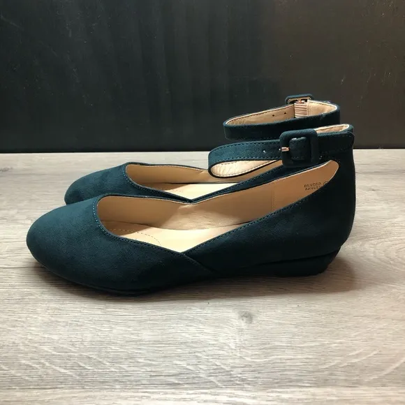 DREAM PAIRS Ankle Strap Low Wedge Flats