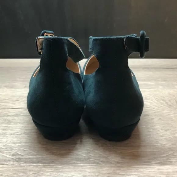 DREAM PAIRS Ankle Strap Low Wedge Flats