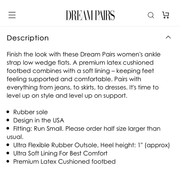 DREAM PAIRS Ankle Strap Low Wedge Flats