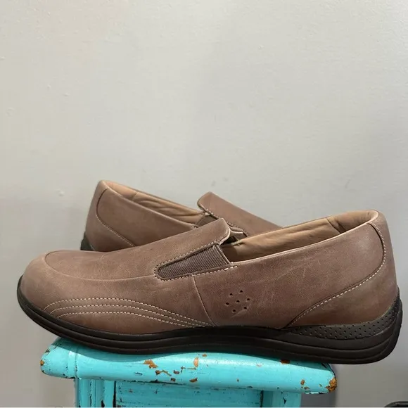 Drew Slip On Violet Loafers Comfort Shoe Tan Brown Size 11.5