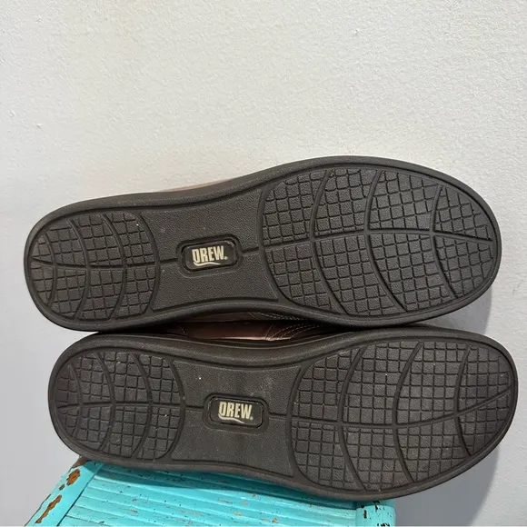 Drew Slip On Violet Loafers Comfort Shoe Tan Brown Size 11.5