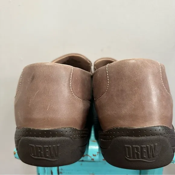 Drew Slip On Violet Loafers Comfort Shoe Tan Brown Size 11.5