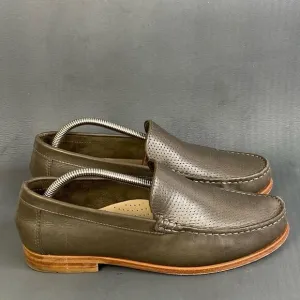DRIVER CLUB USA Perforated soft leather slip on loafers size 8 wide