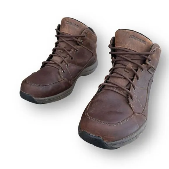 Dunham Men's Sutton Simon Lace up Brown Leather Chukka Boots Shoes size 14