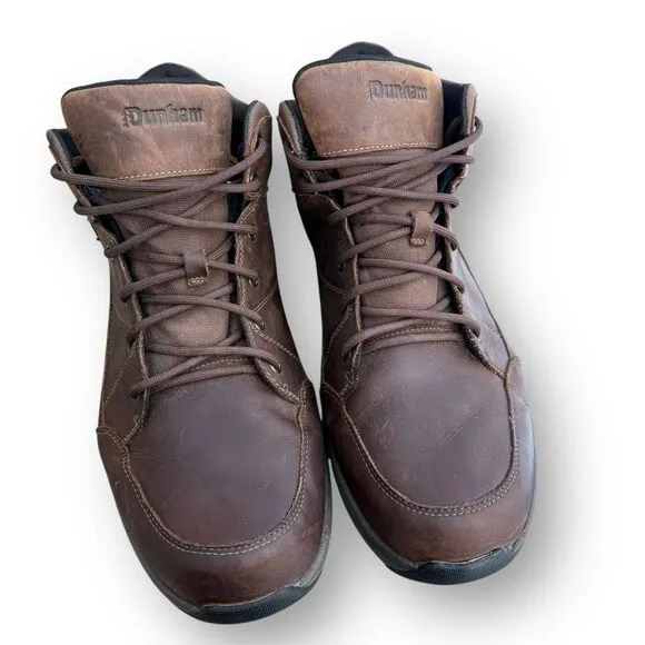 Dunham Men's Sutton Simon Lace up Brown Leather Chukka Boots Shoes size 14