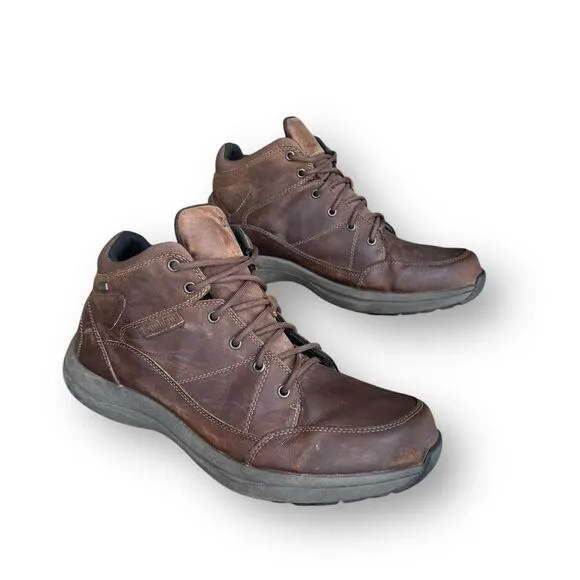 Dunham Men's Sutton Simon Lace up Brown Leather Chukka Boots Shoes size 14