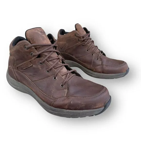 Dunham Men's Sutton Simon Lace up Brown Leather Chukka Boots Shoes size 14