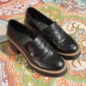 DV By Docle Vita Women's Black Tammy Loafer Lug Sole Platform Loafers Size 6.5