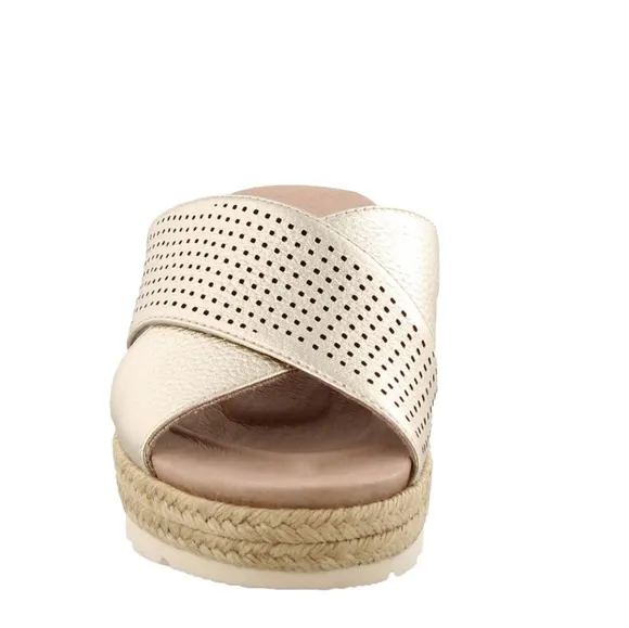 👣EARTH Madena Marigold Slides gold footwear