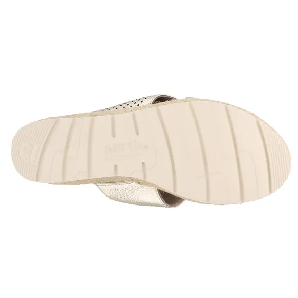 👣EARTH Madena Marigold Slides gold footwear